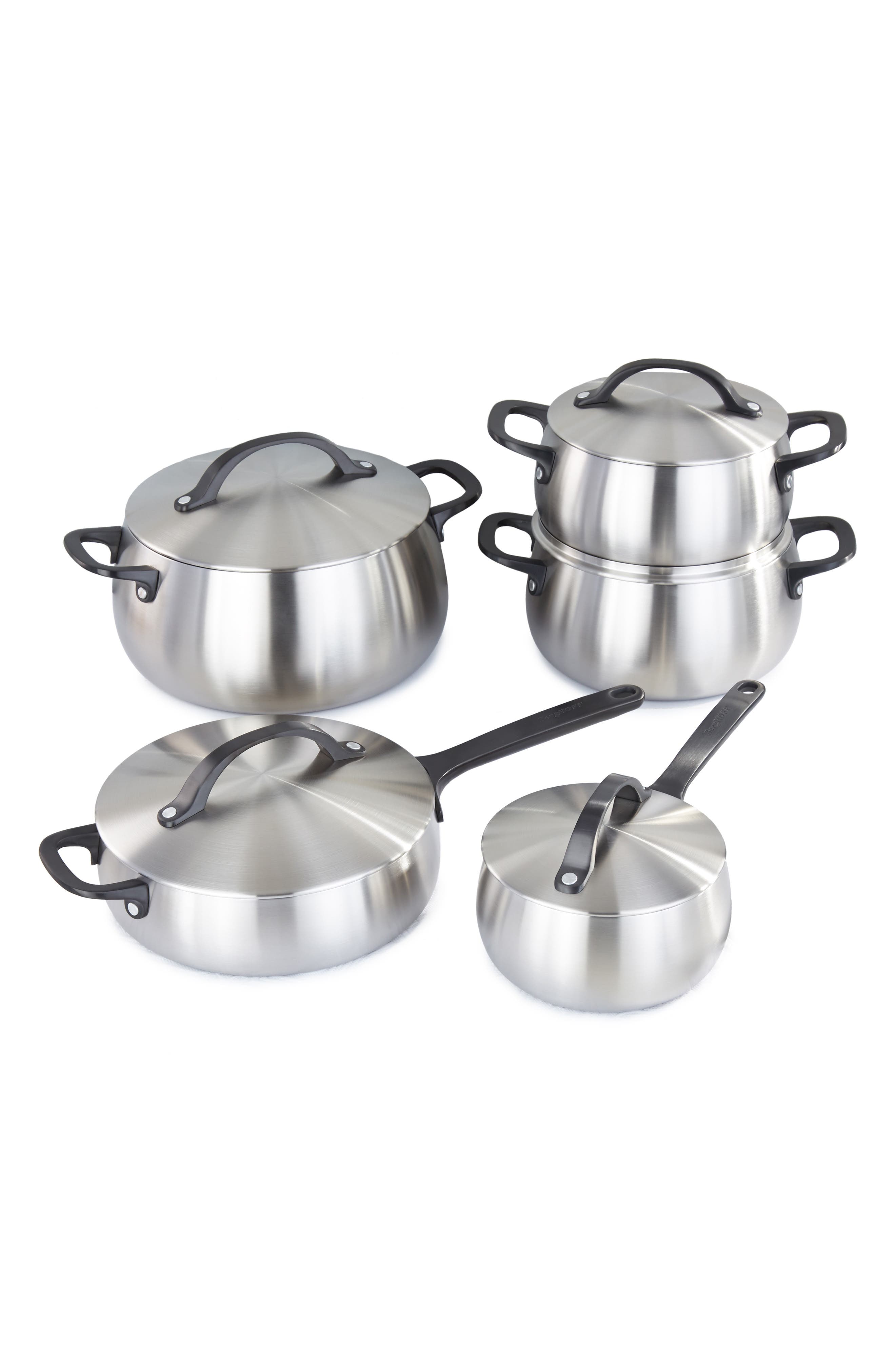 Belly Tri-Ply Stainless Steel 10-Piece Cookware Set