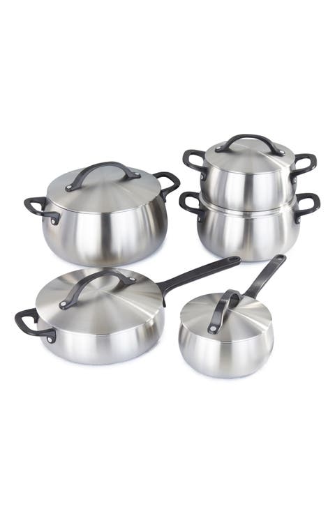 Belly Tri-Ply Stainless Steel 10-Piece Cookware Set