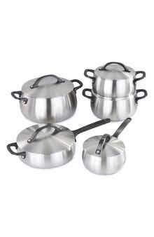 Belly Tri-Ply Stainless Steel 10-Piece Cookware Set