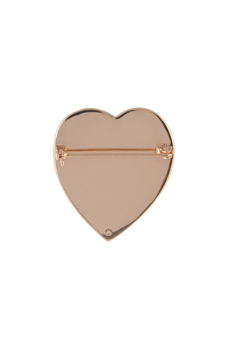 Stone Heart Pin, Alternate, color, Red