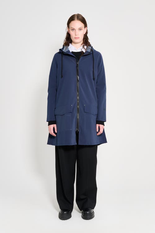 Stutterheim Mosebacke Patch Raincoat In Blue