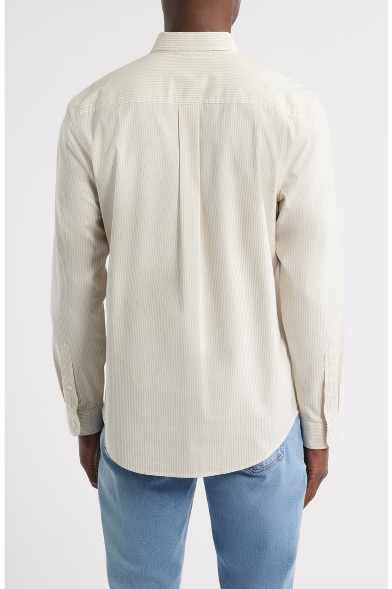 Simple Stripe Button-Down Shirt, Alternate, color, TAN SIMPLE STRIPE