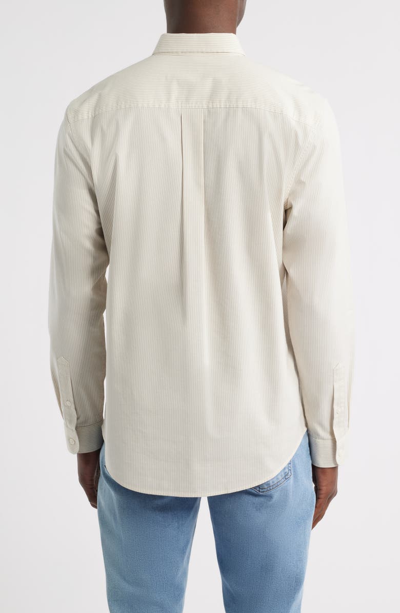 Nordstrom Simple Stripe Button-Down Shirt, Alternate, color, Tan Simple Stripe