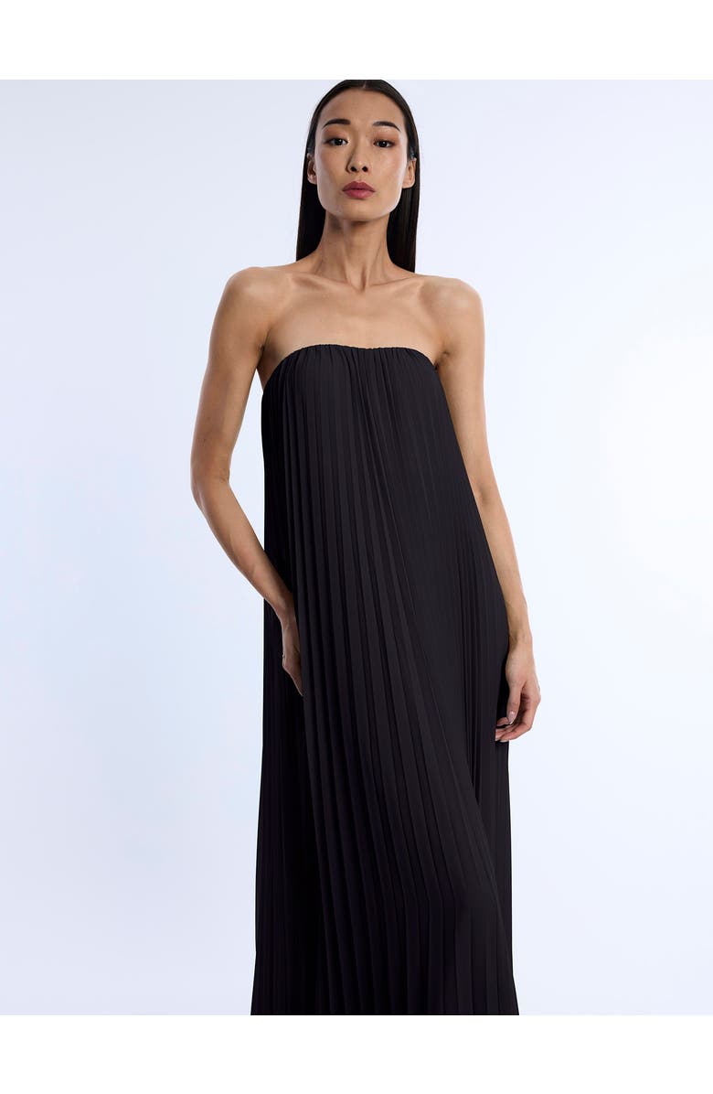 BCBGMAXAZRIA Pleated Gown, Alternate, color, Black