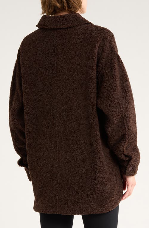 Z By Zella Chalet Bouclé Shirt Jacket In Brown