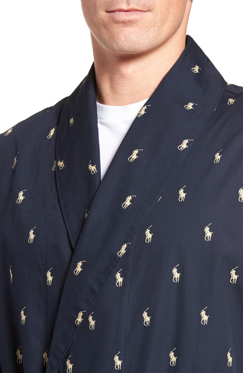 Polo Ralph Lauren 'Polo Player' Cotton Robe, Alternate, color,