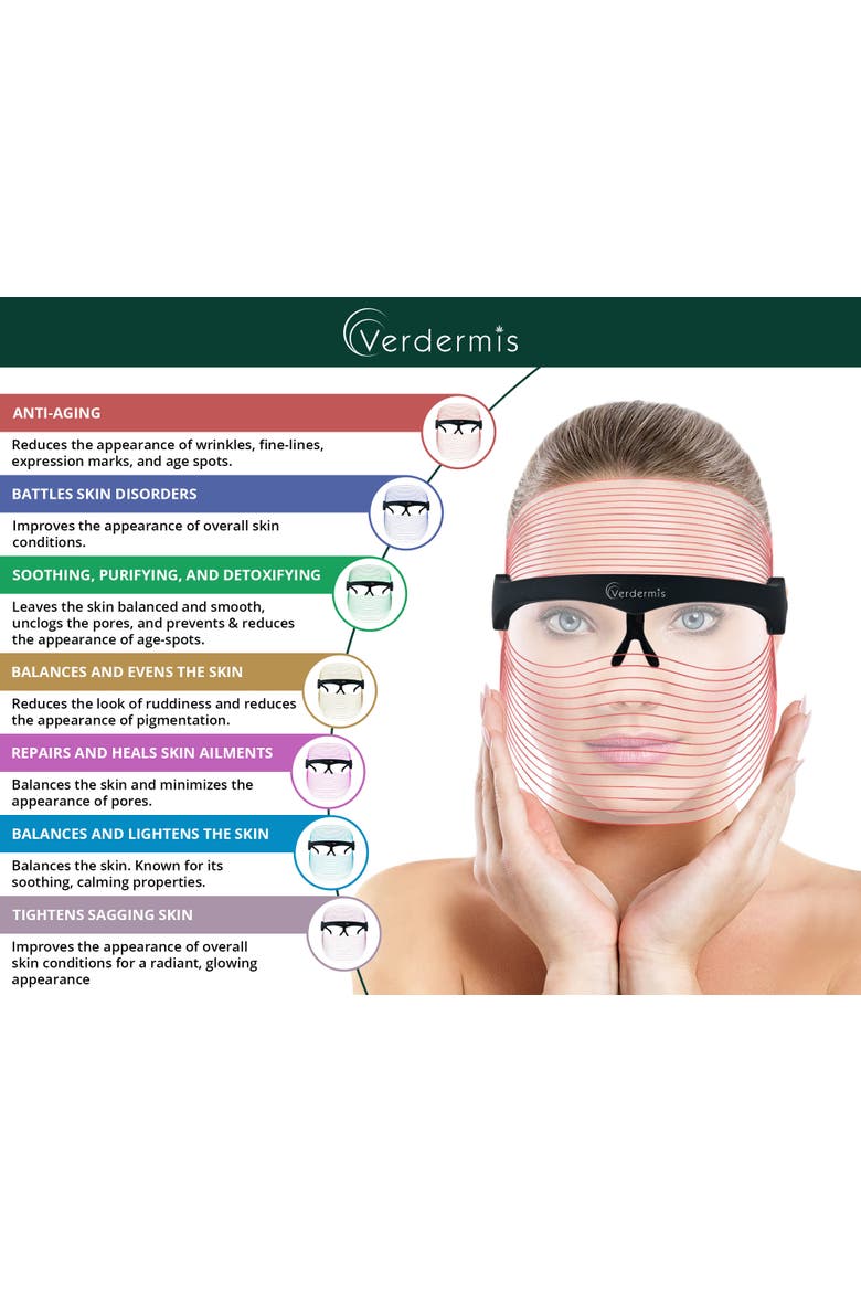 7 Color LED Beauty Mask, Alternate, color, NA