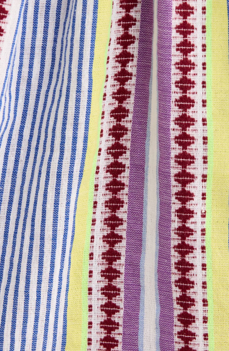 lemlem Alem Stripe Cotton Blend Cover-Up Dress, Alternate, color, Cirq Citrus