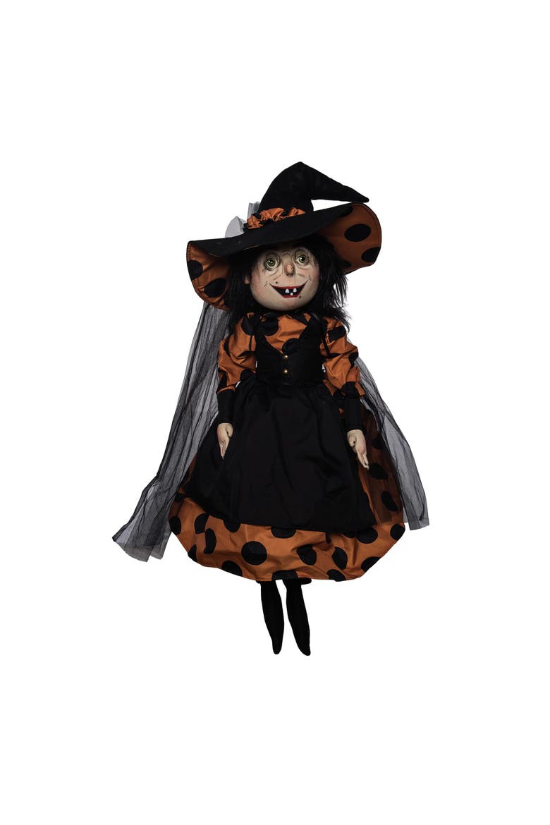 Felicia Witch Halloween Gathered Traditions Joe Spencer Figurine 38", Main, color, Black