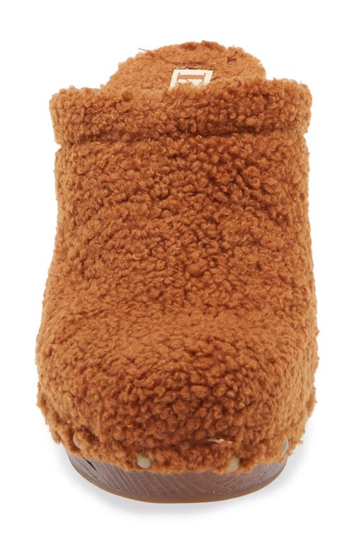 Korks Teddy Faux Fur Teddy Clog In Brown