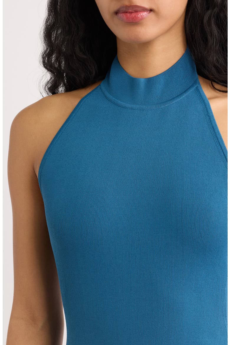 The Halter Soglio Maxi Dress, Alternate, color, DEEP CANAL / CAMEL