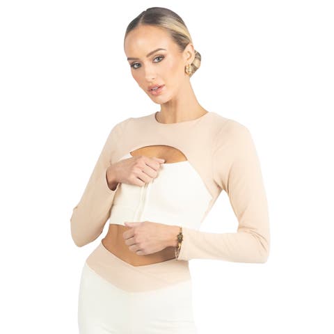 Alisha Color Block Activewear Long Sleeve Top