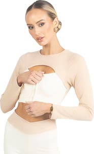 AKALIA Alisha Color Block Activewear Long Sleeve Top
