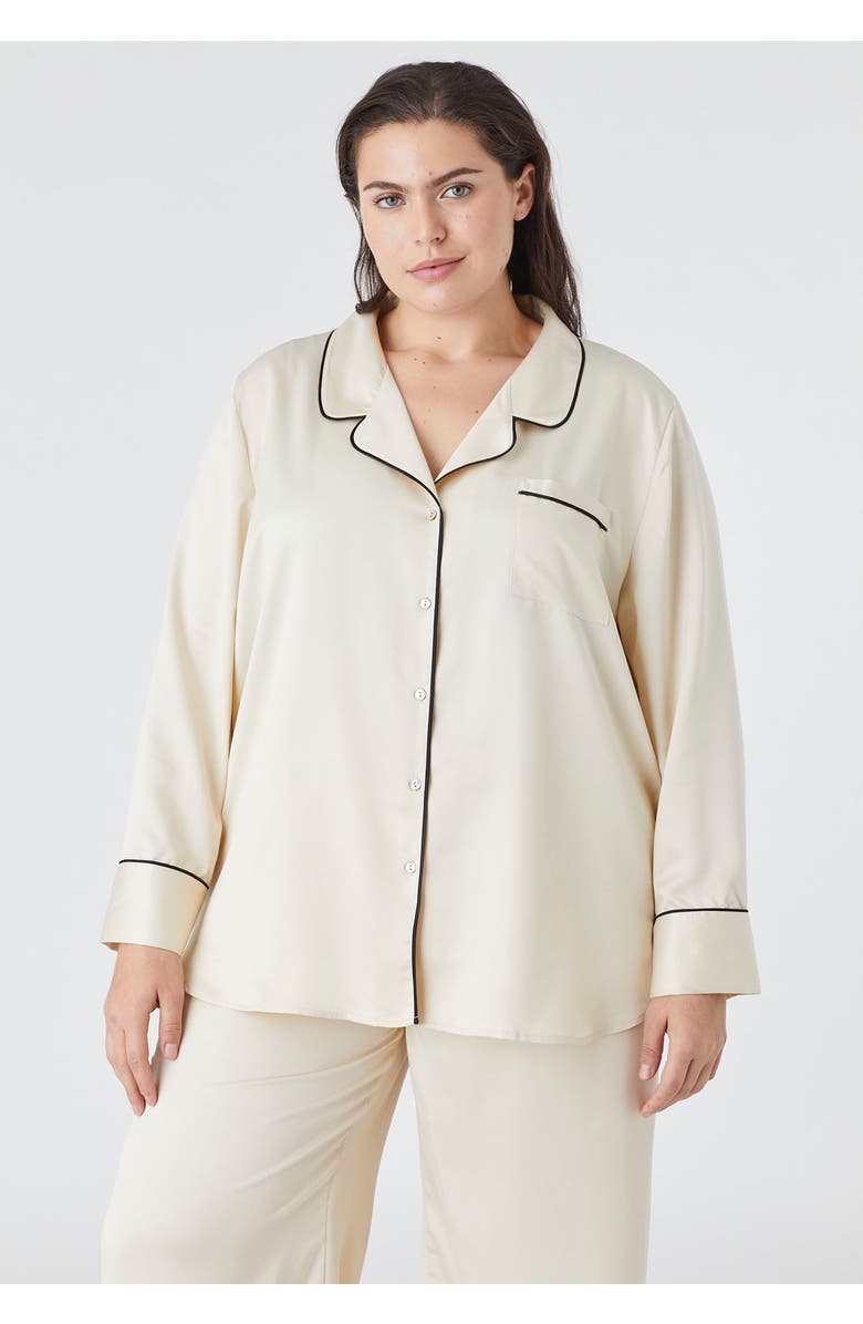 CUUP The Pajama Set Recycled Satin, Alternate, color, Pearl