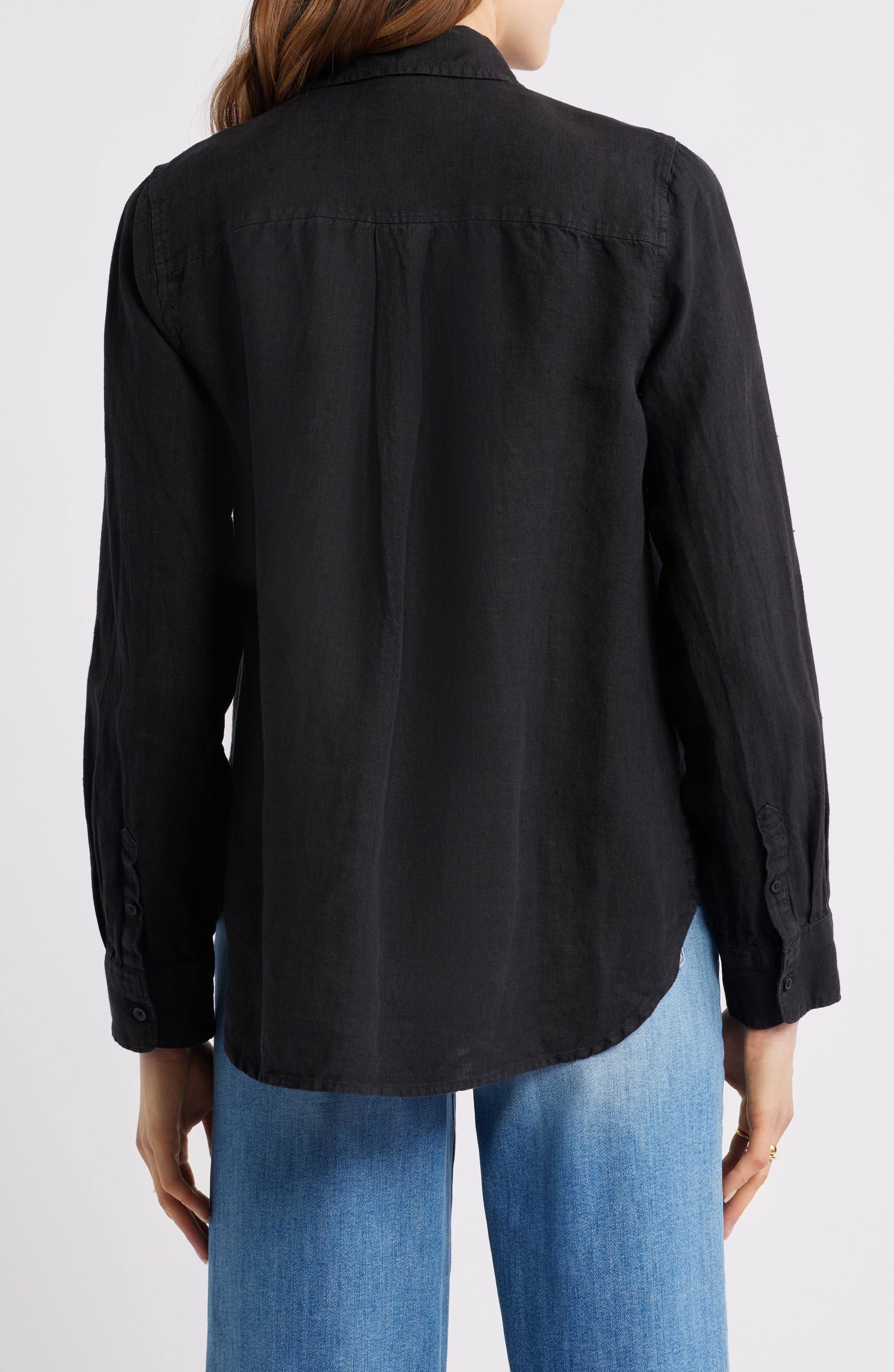 Женские Caslon® Casual Linen Button-Up Shirt — фото 2