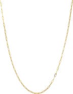 BY ADINA EDEN Small Paperclip Necklace 14K
