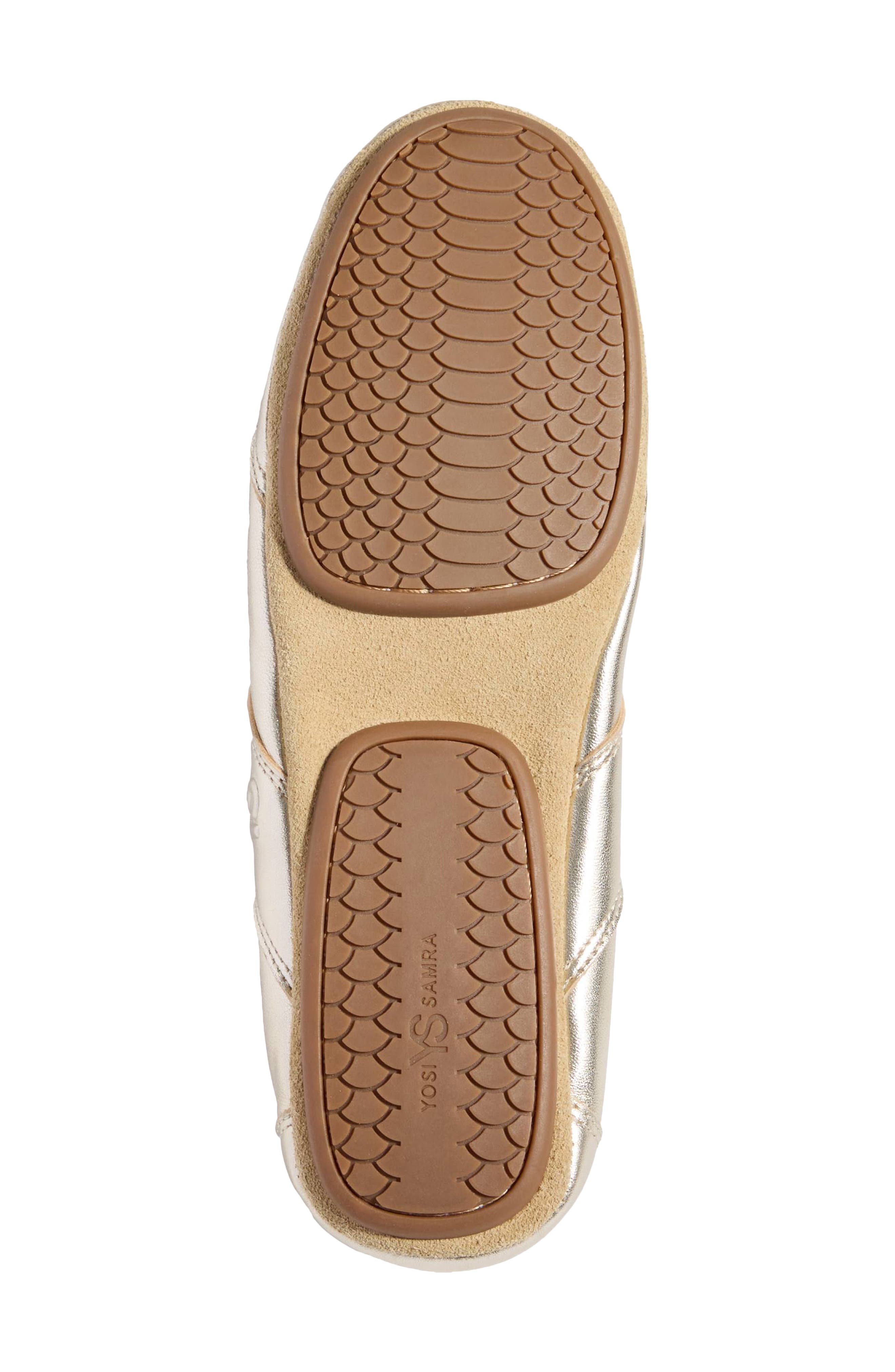 Commuter Leather Sneaker Flat, Alternate, color, GOLD