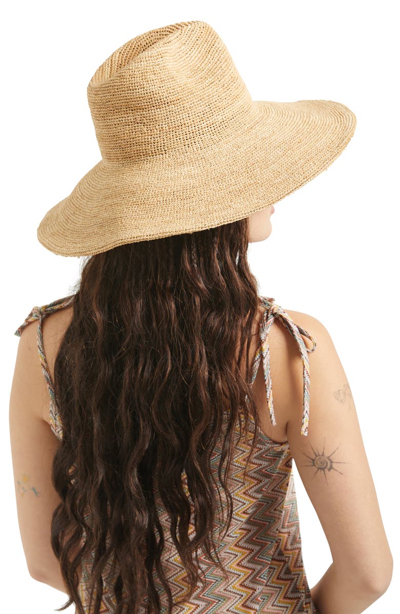Brixton Helena Packable Straw Sun Hat, Alternate, color, Tan