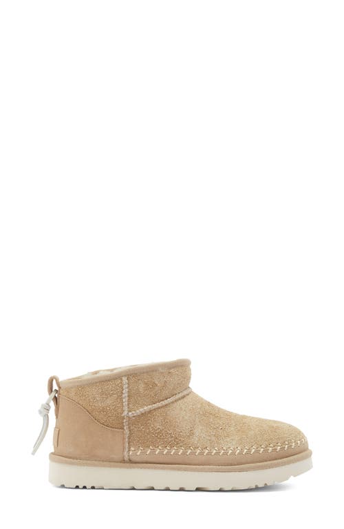 Ugg(r) Classic Ultra Mini Biarritz Genuine Shearling Lined Bootie In Yellow