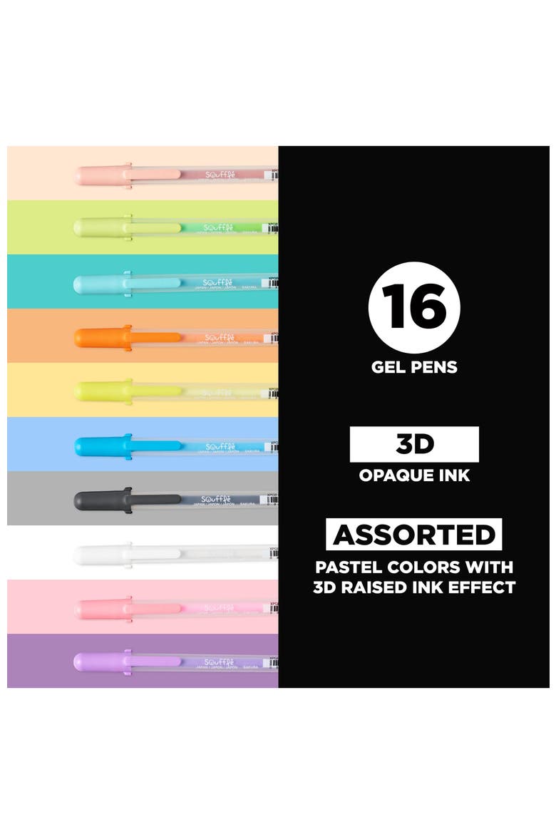 3D Souffle Pen, Opaque White and Pastel Colors, 16 Pack, Alternate, color, White