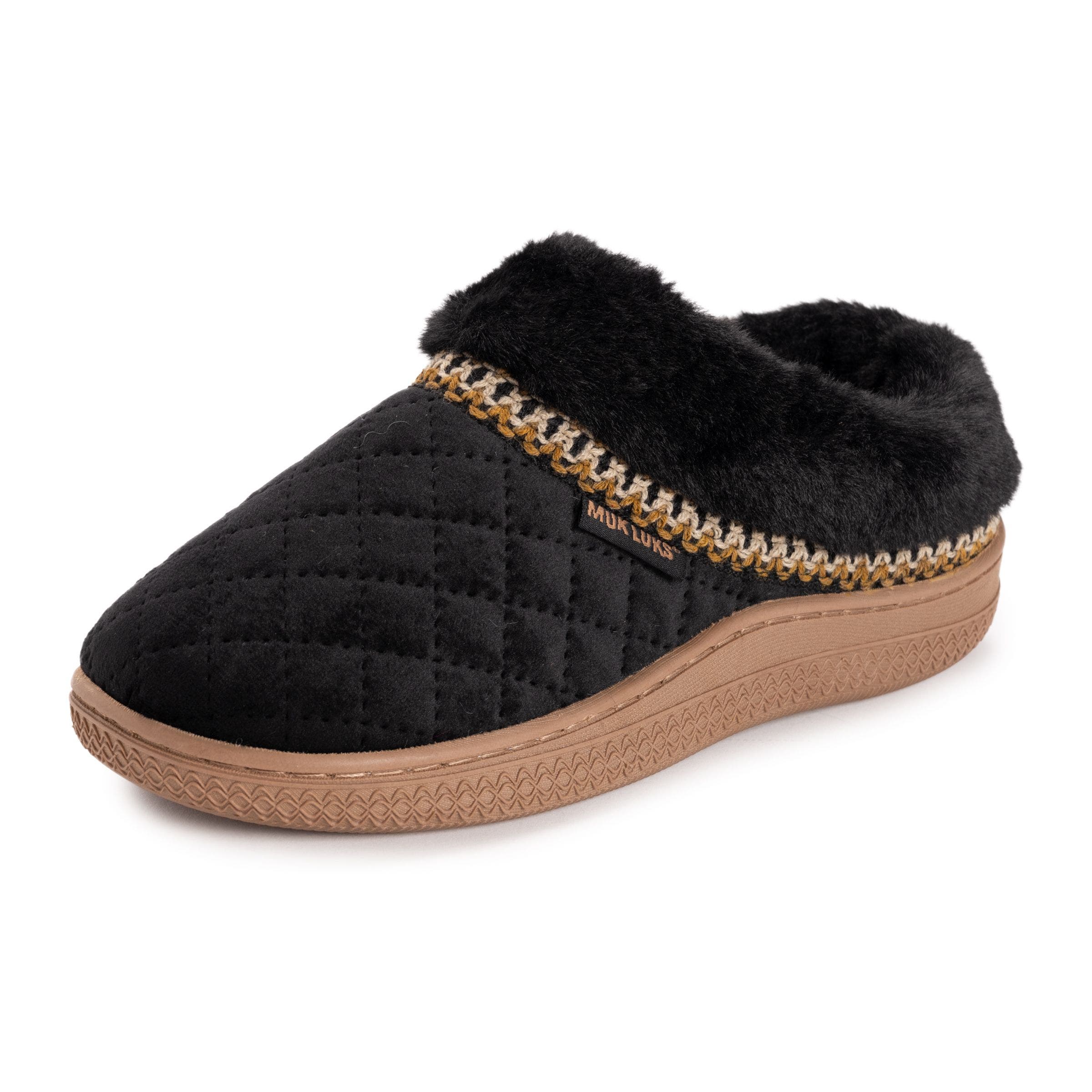 MUK LUKS Charlee Clog Slipper, Main, color, Black