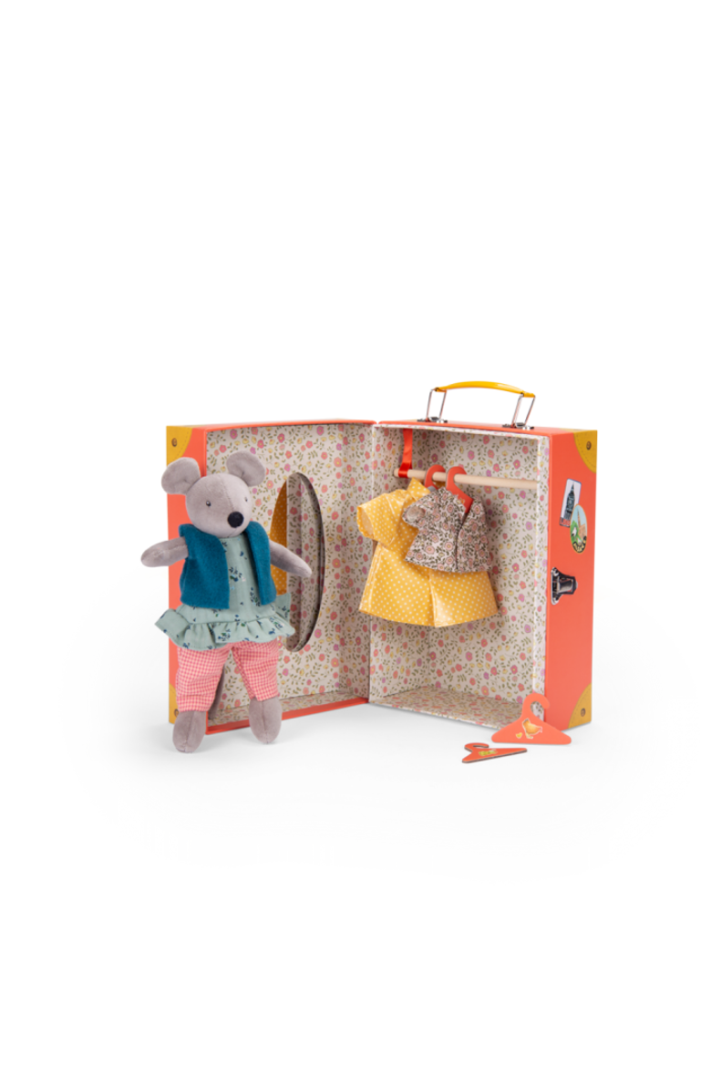 Nini Little Wardrobe Suitcase The Big Family, Alternate, color, Orange