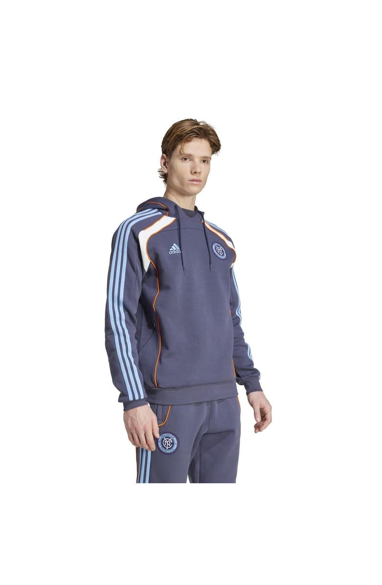 adidas Men's adidas Navy New York City FC 2025 Travel Pullover Hoodie, Alternate, color, Navy