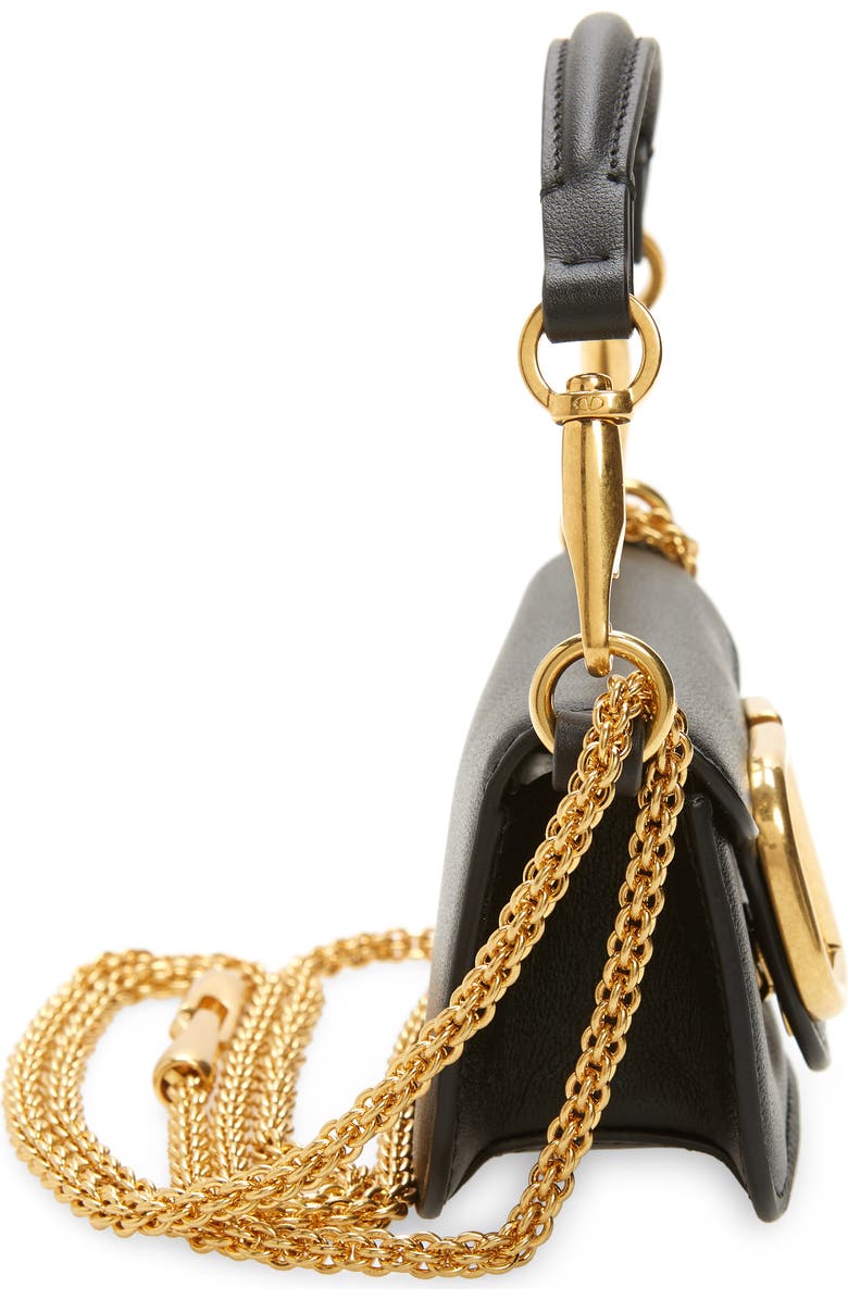 Valentino Garavani Mini Locò Leather Shoulder Bag, Alternate, color,