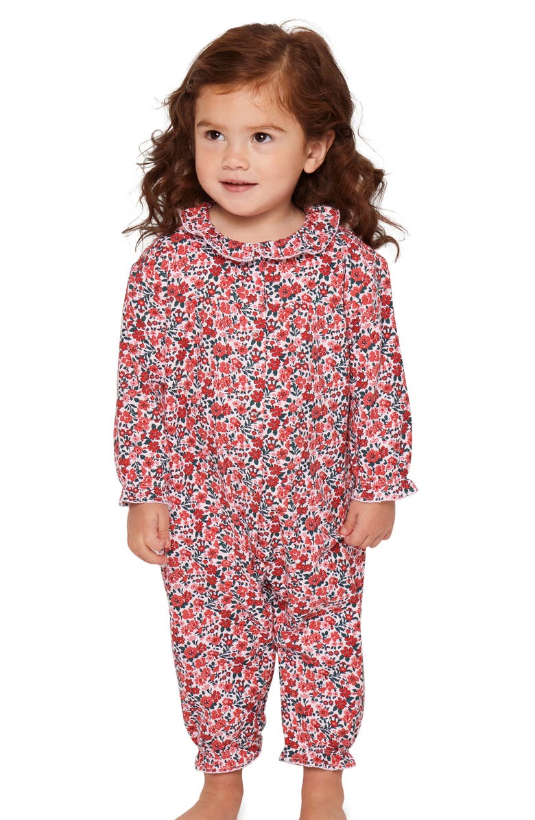 Petite Plume Fleurs Des Bois Madeline Long Sleeve One-Piece Pajamas, Alternate, color, 
