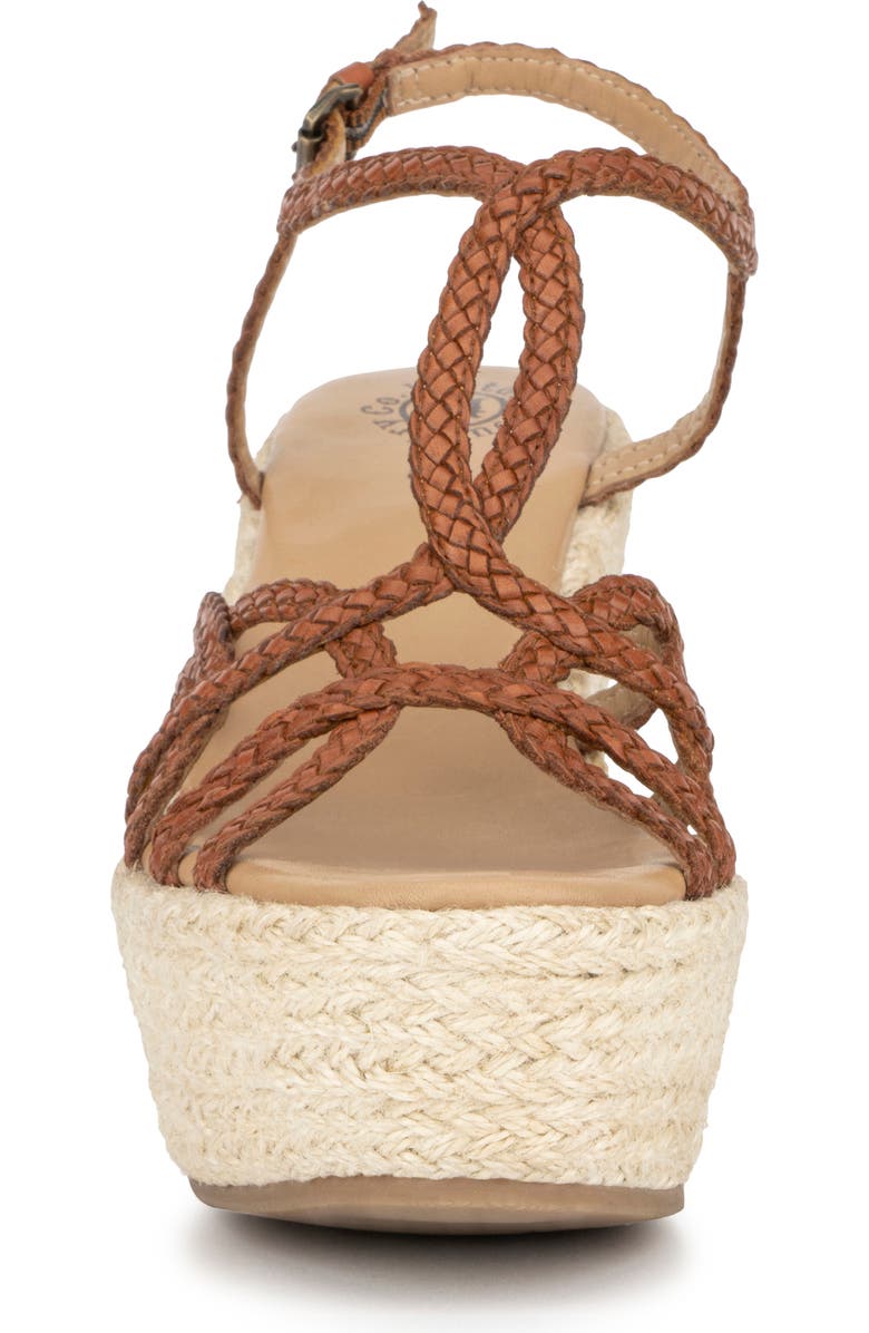 VINTAGE FOUNDRY Eloise Leather Espadrille Platform Wedge Sandal, Alternate, color,