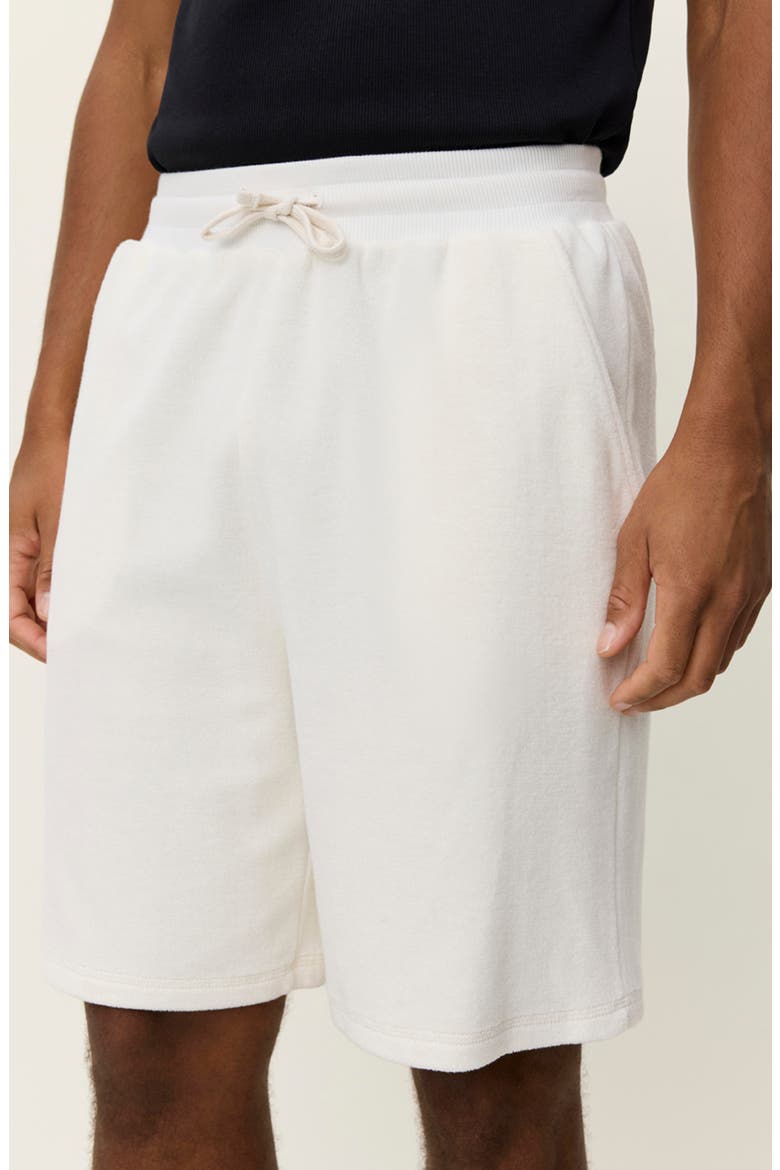 Sully Cotton Towelling Shorts, Alternate, color, LIGHT IVORY