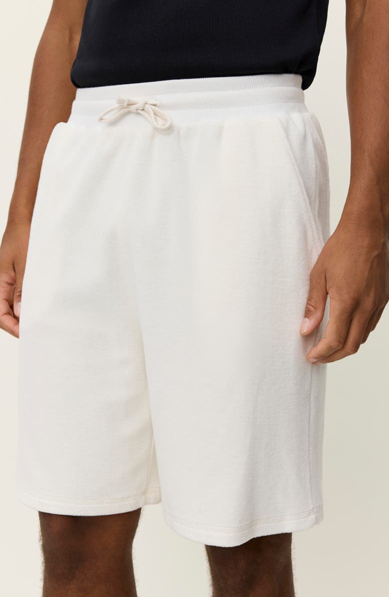 Les Deux Sully Cotton Towelling Shorts, Alternate, color, Light Ivory