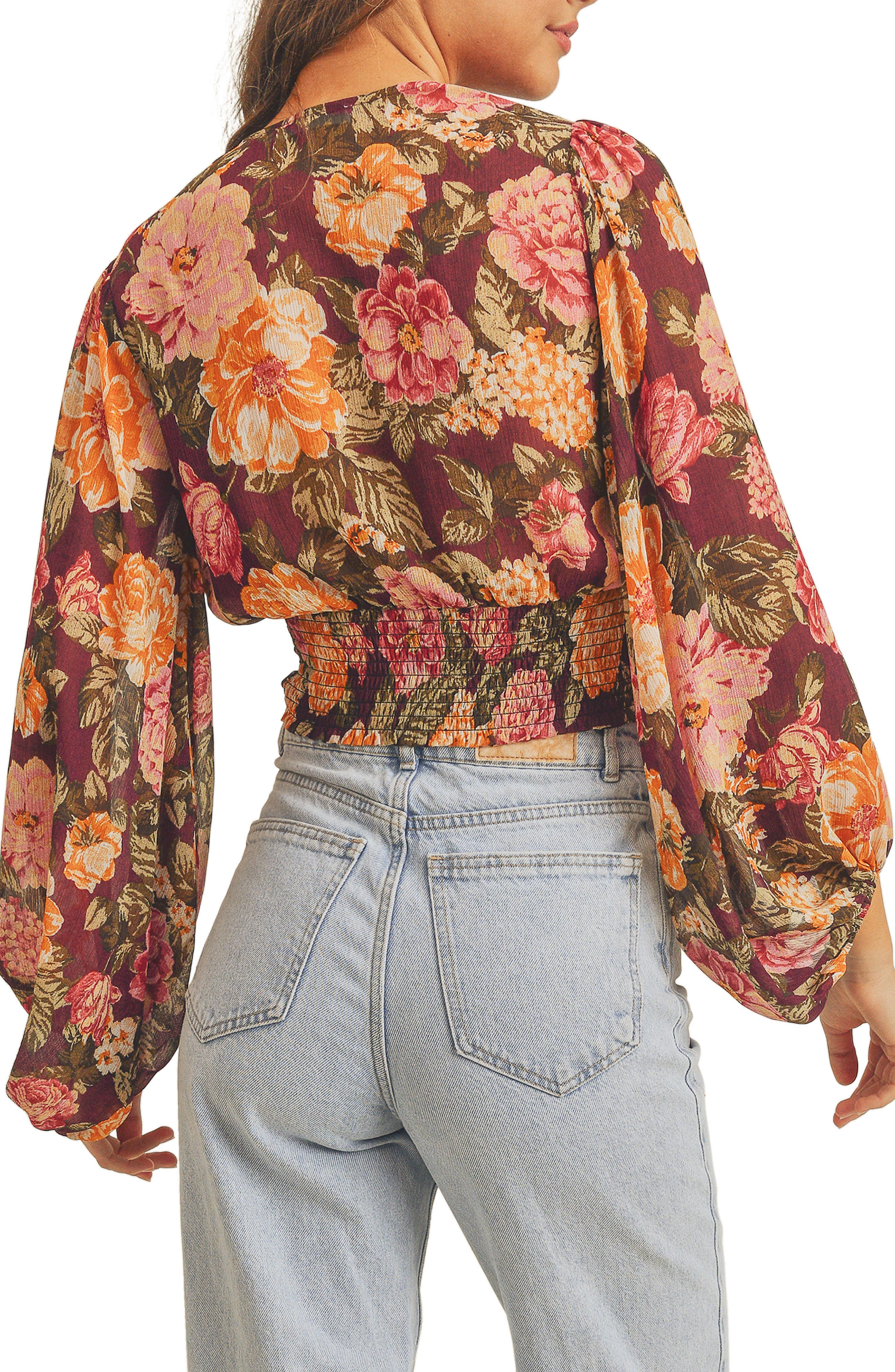 Lush Floral Print Blouse (Women) | Nordstromrack