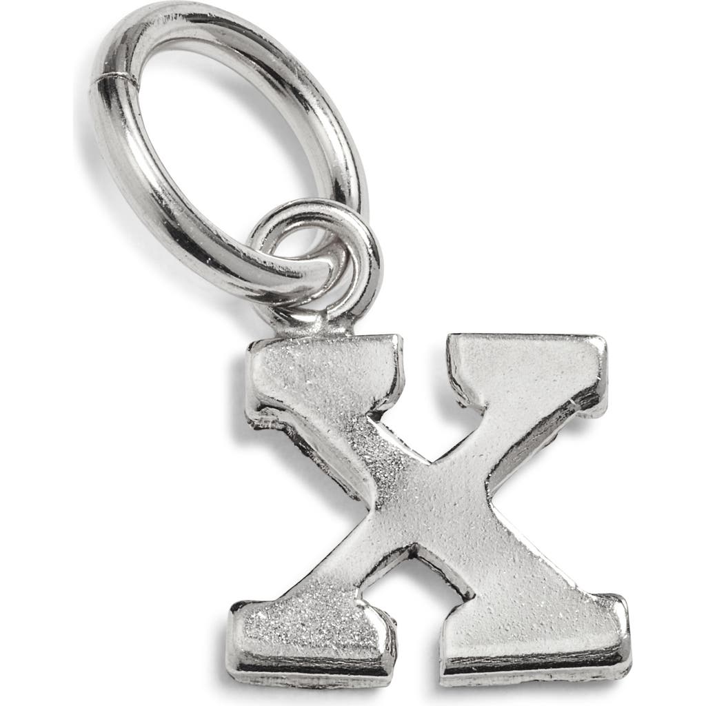 Nashelle Initial Charm In Sterling Silver - X