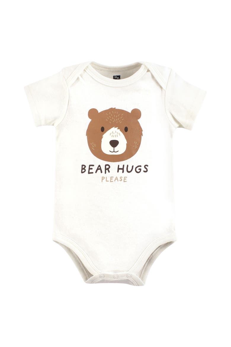 Soft Cotton Bodysuit Triple Pack, Alternate, color, Bear Hugs
