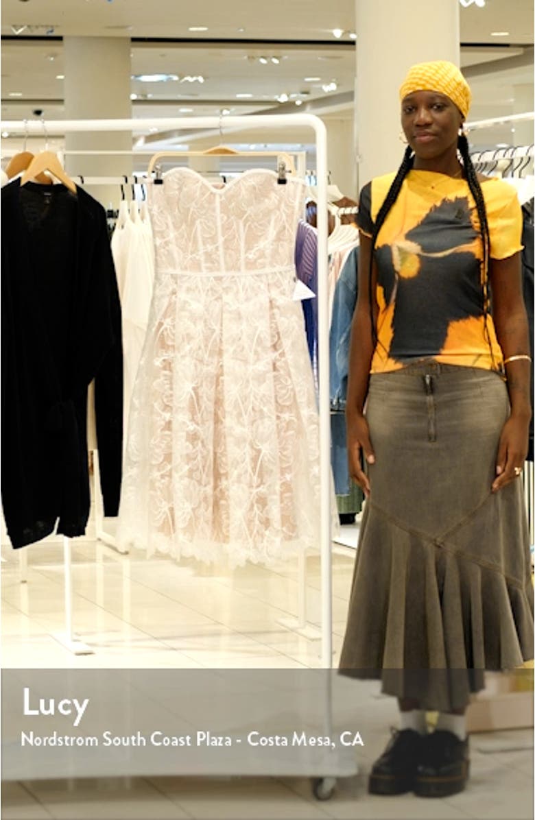 Olivia Strapless Lace Dress, sales video thumbnail