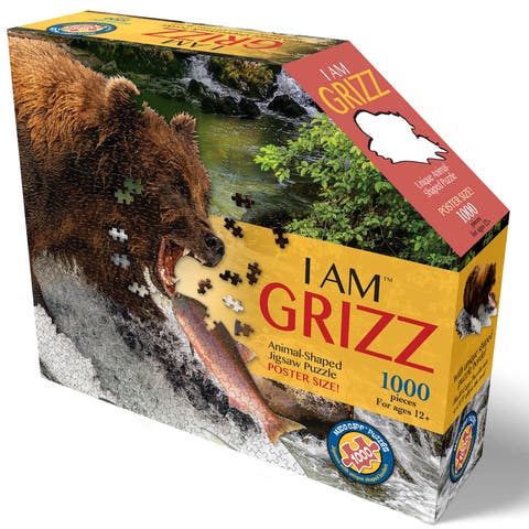 I Am Grizz 1000 Pieces Animal Shaped Jigsaw Puzzle