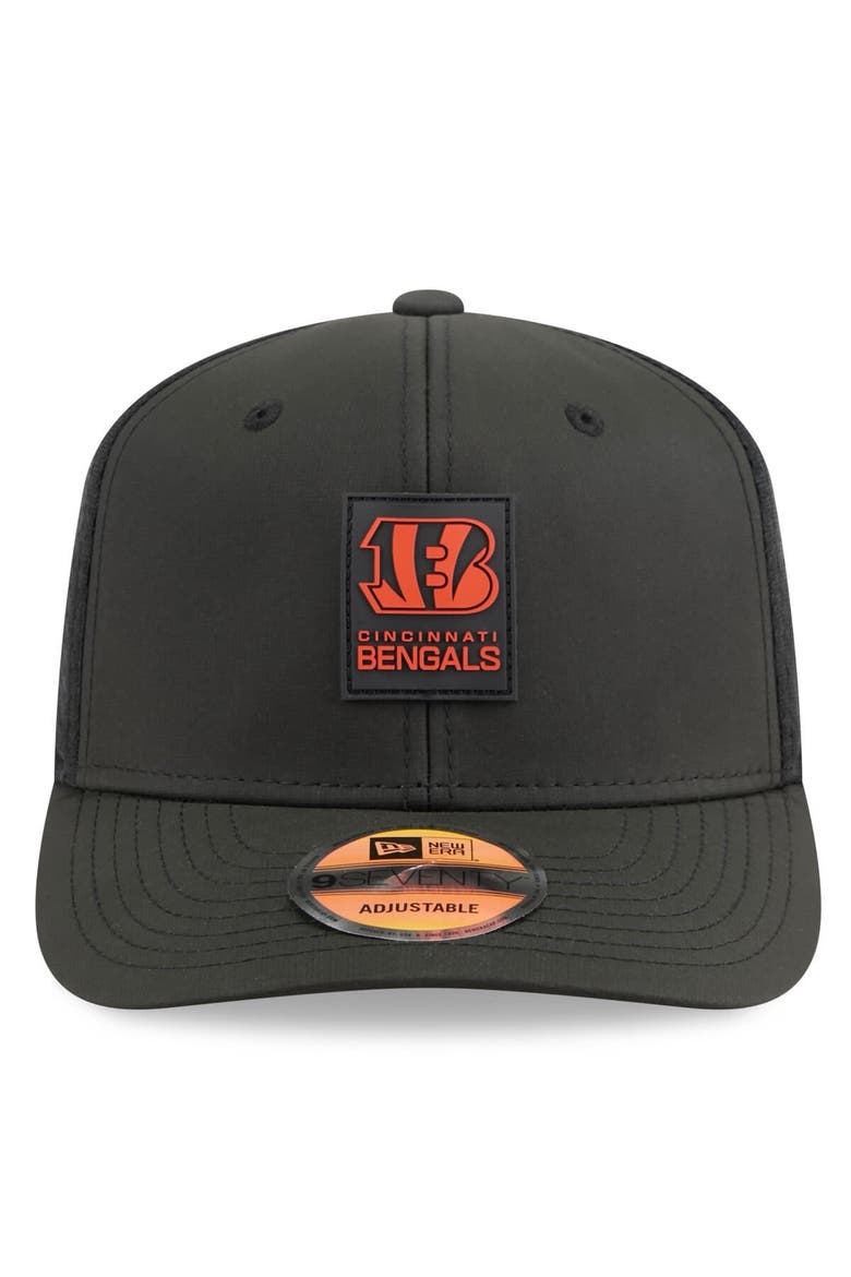Men's New Era Black Cincinnati Bengals 2025 Sideline  9SEVENTY Trucker Adjustable Hat, Alternate, color, Black