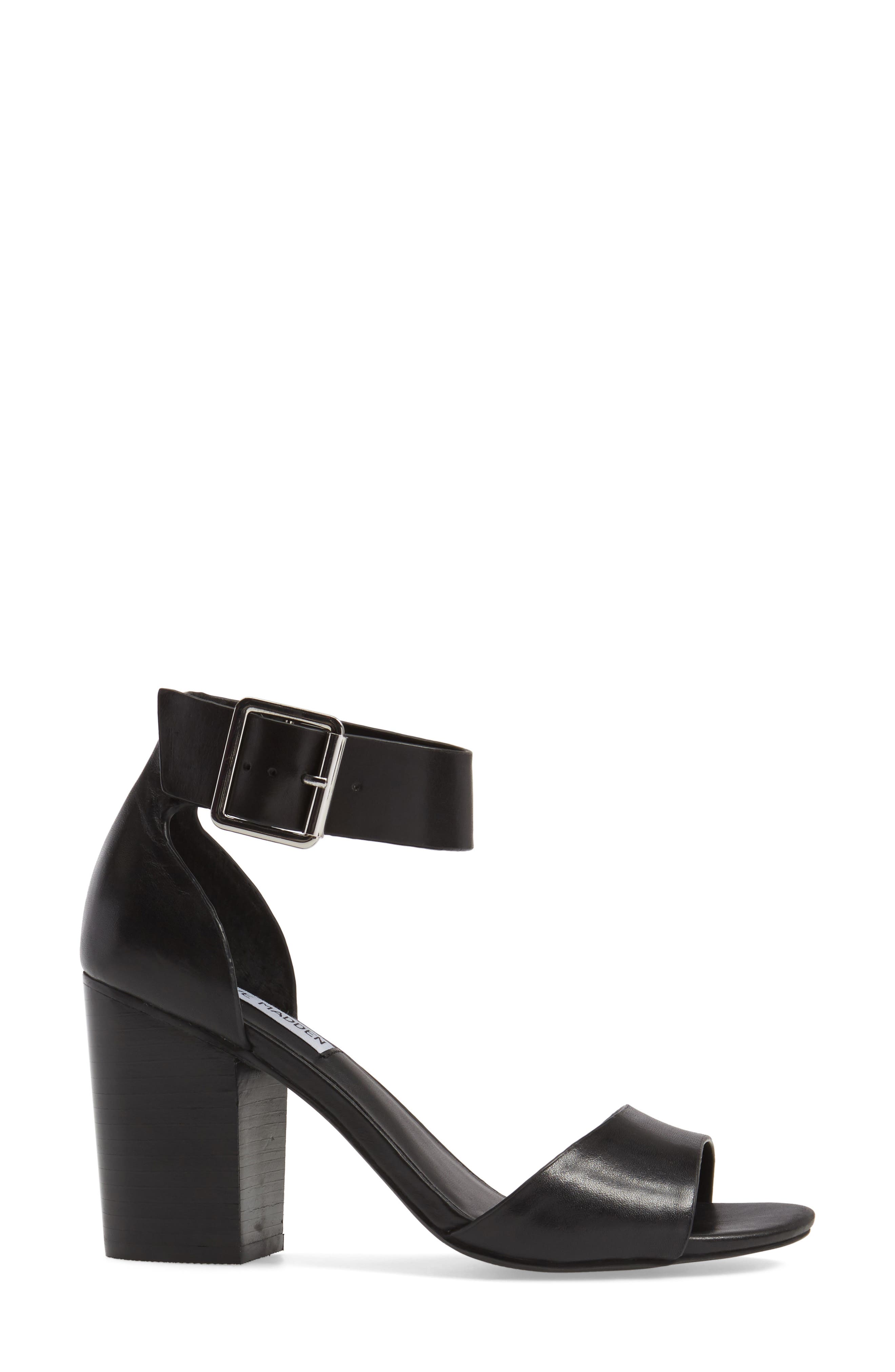 Gerard Block Heel Sandal, Alternate, color, BLACK LEATHER
