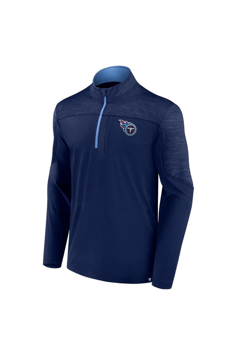 Men's Fanatics Branded Navy Tennessee Titans Defender Half-Zip Top, Alternate, color, Navy