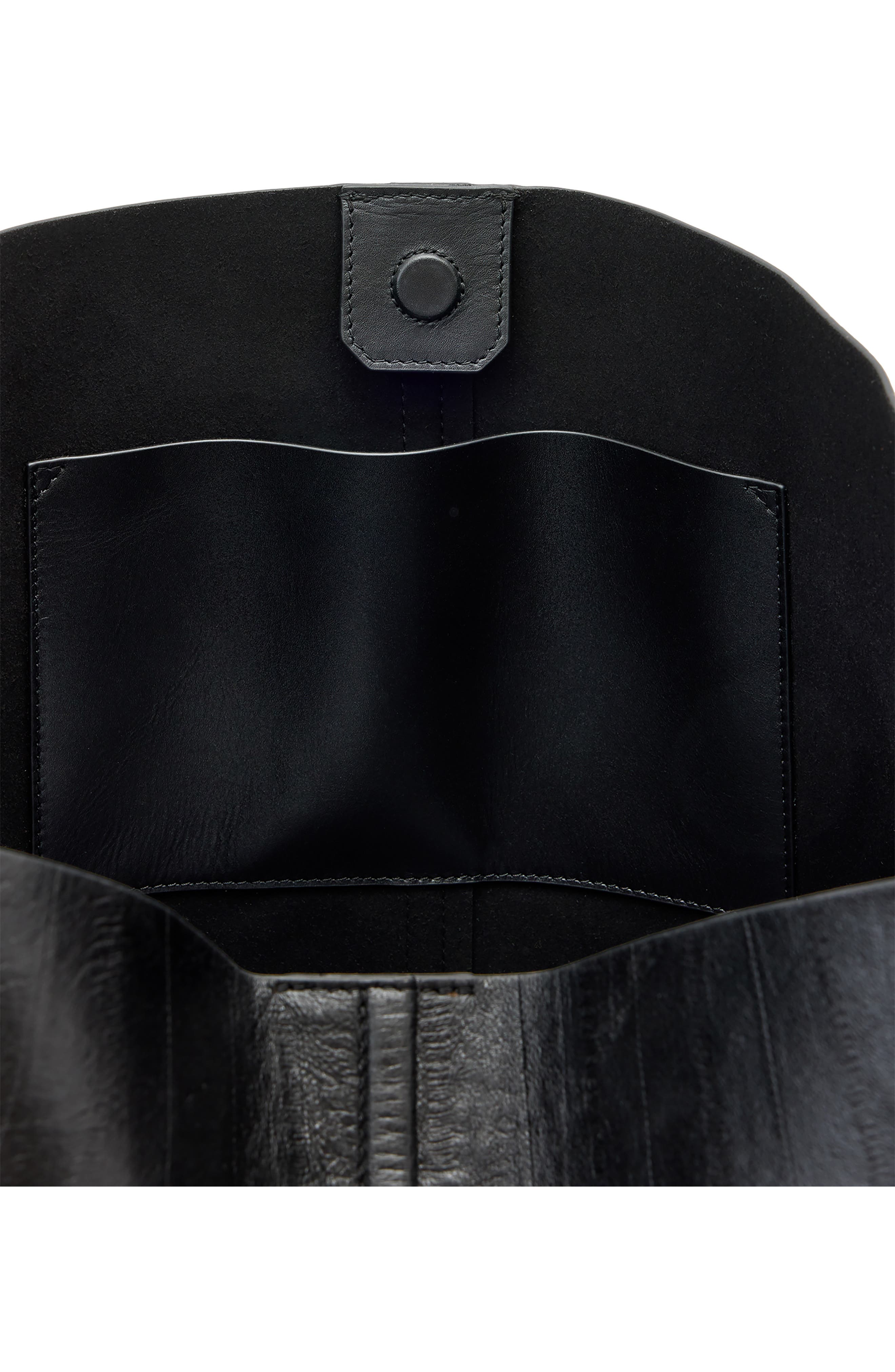 AllSaints Asha Eel-Embossed Leather Shoulder Bag, Alternate, color, 