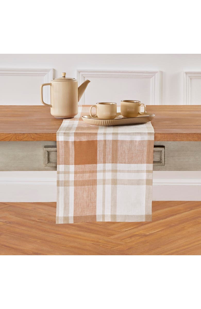 Solino Home Linen Table Runner - Fall Harvest Plaid, Alternate, color, Fall Harvest