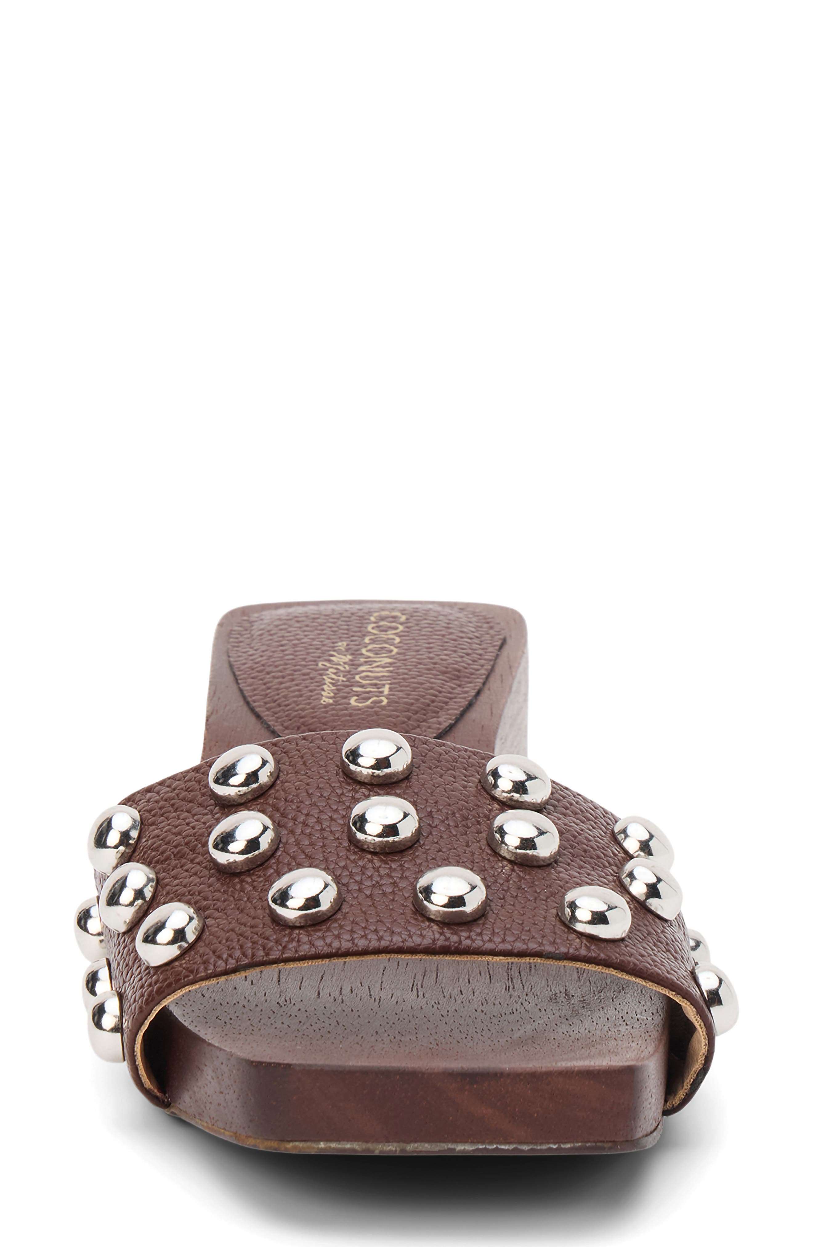 Coconuts by Matisse Fiora Studded Slide Sandal, Alternate, color, Choco