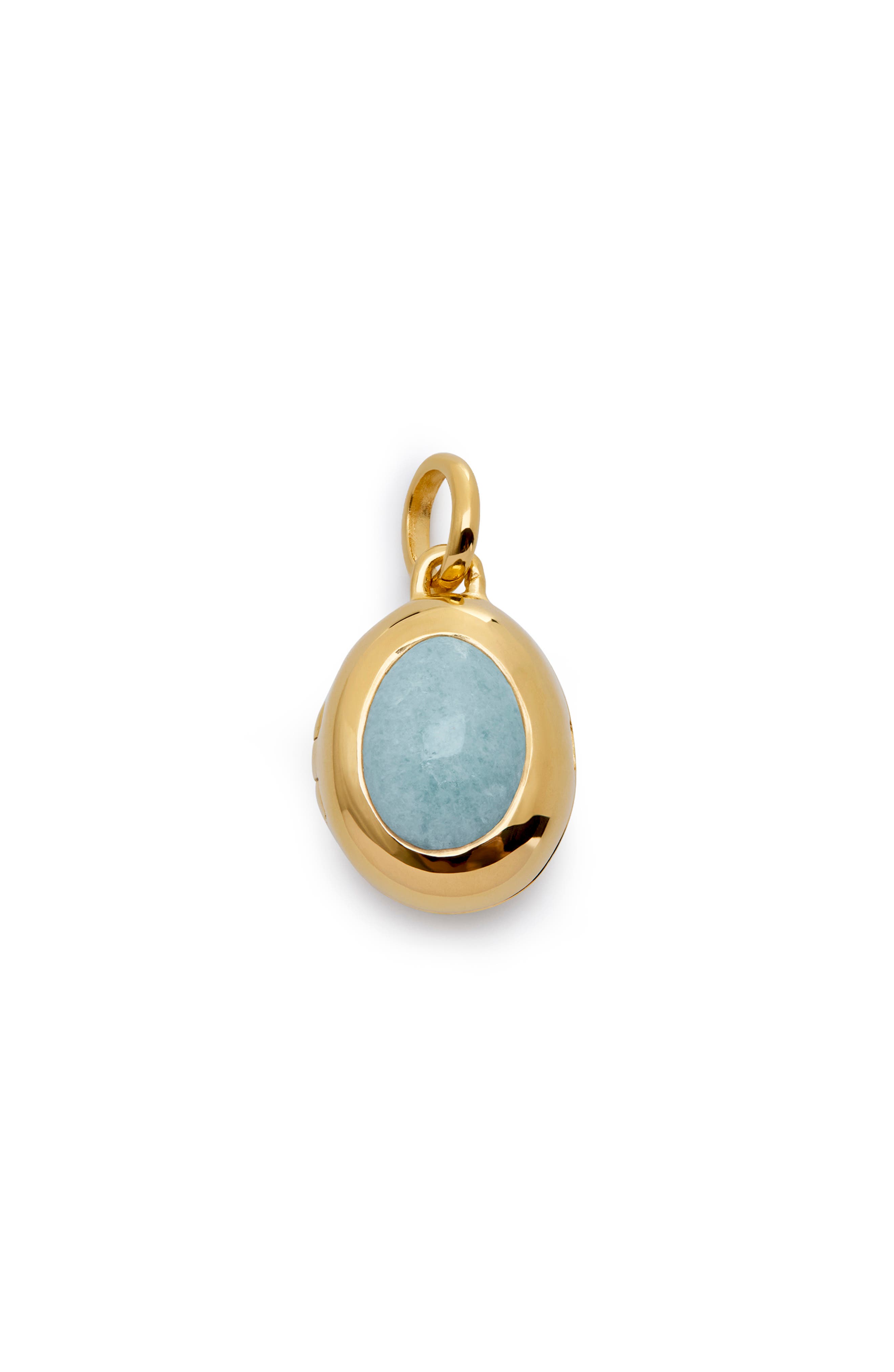 18CT GOLD VERMEIL / AQUAMARINE