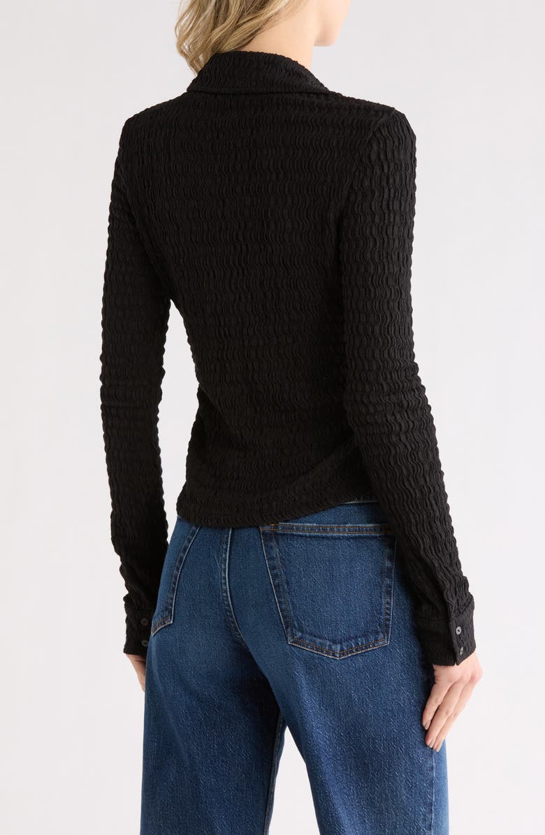 AllSaints Connie Slim Fit Button-Up Shirt, Alternate, color, Black