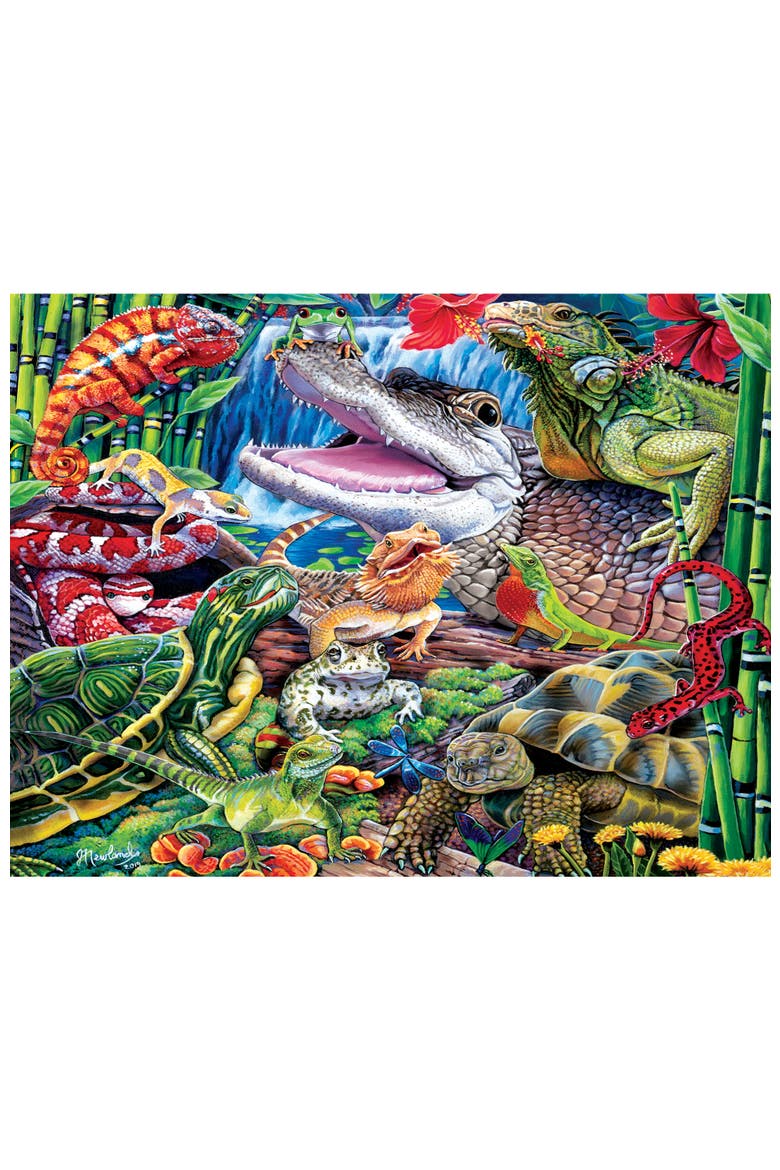 Reptile Friends 100 Piece Jigsaw Puzzle, Alternate, color, Multicolor