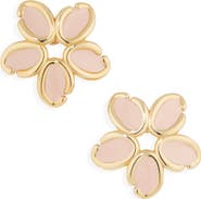 Oscar de la Renta Pavé Flower Drop Earrings