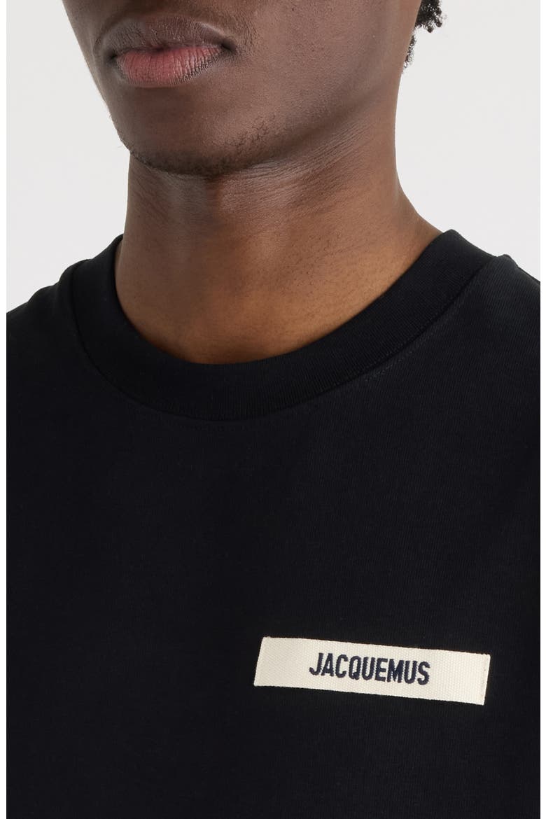 Le T-Shirt Gros Grain Cotton T-Shirt, Alternate, color, BLACK 990