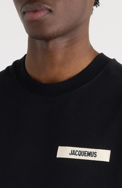 Jacquemus Le T-shirt Gros Grain Cotton T-shirt In Black