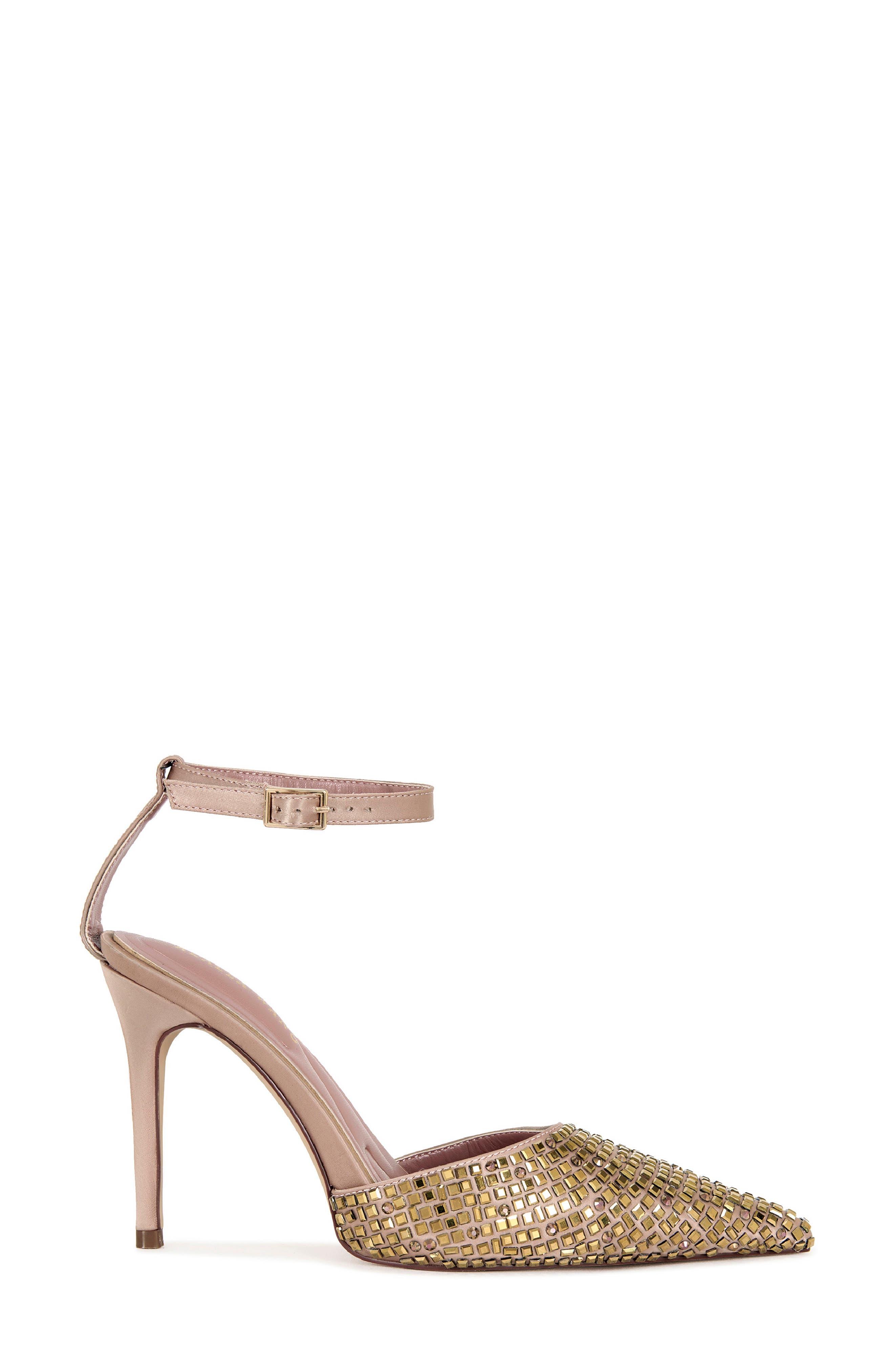 AZALEA WANG Waraia Ankle Strap Pointed Toe Pump, Alternate, color, Brown